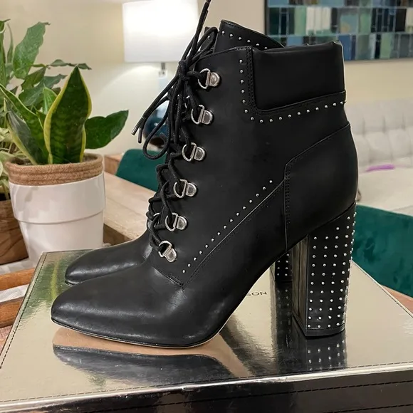 Sigerson Morrison studded block heel Boots