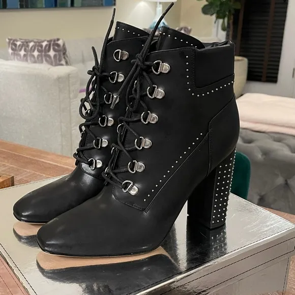 Sigerson Morrison studded block heel Boots