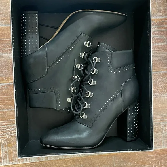 Sigerson Morrison studded block heel Boots