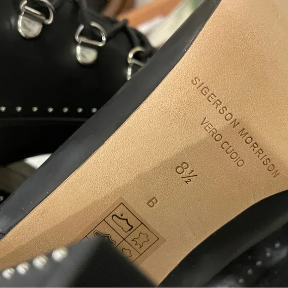 Sigerson Morrison studded block heel Boots