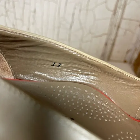 Size 37/6.5 Anyi Lu Daphne Wedge, Papaya Patents and Calf | Color: Brown