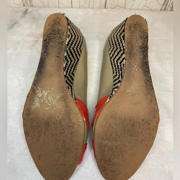 Size 37/6.5 Anyi Lu Daphne Wedge, Papaya Patents and Calf | Color: Brown