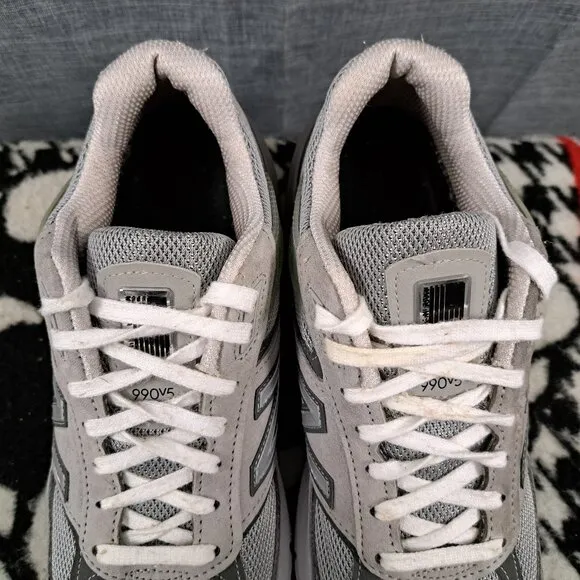 Size 9 New Balance 990v5 Made In USA Grey M990GL5 Shoes Sneakers Men's