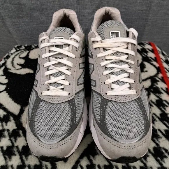 Size 9 New Balance 990v5 Made In USA Grey M990GL5 Shoes Sneakers Men's