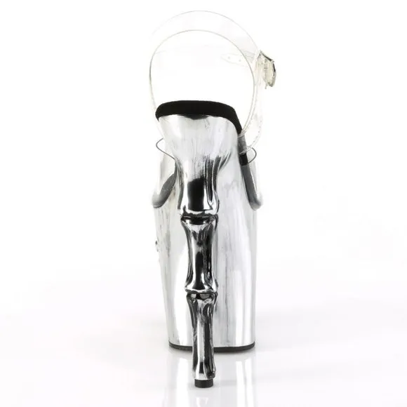 Skull Platform Clear High Heel Shoes