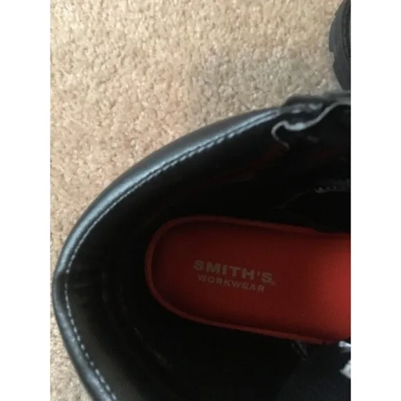 Smith's Workwear Men's Size 6 Faux Leather Boots Work Casual Black