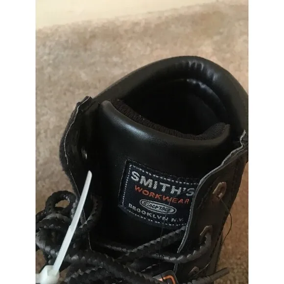 Smith's Workwear Men's Size 6 Faux Leather Boots Work Casual Black