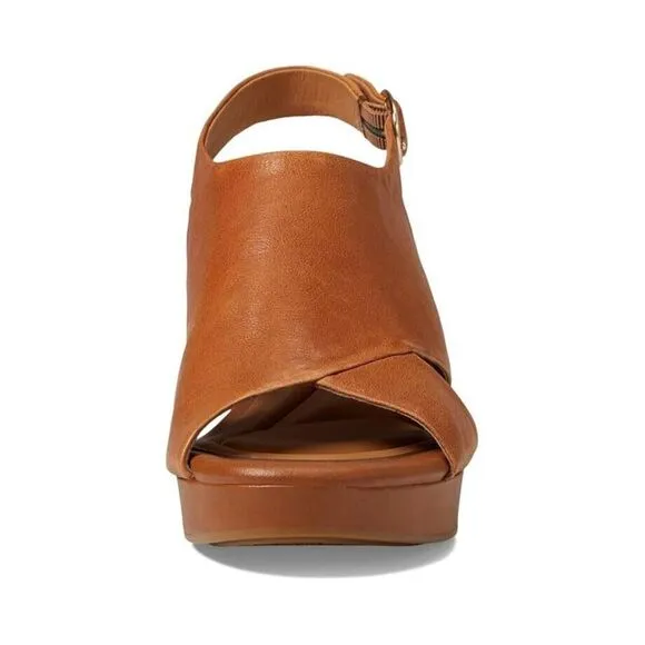 Sofft Liv SF0098700 Sandals Women's US 8 Luggage Tan Leather Block Heel KHD118