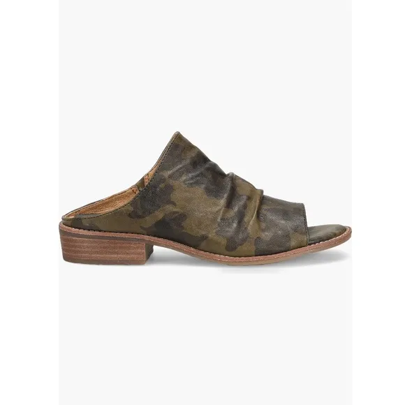 Sofft Neetta Platino Slide Sandals Olive Camo Leather Upper Women’s Size 7:5