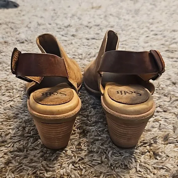 Sofft Pelonia suede peep-toe wedge sandals