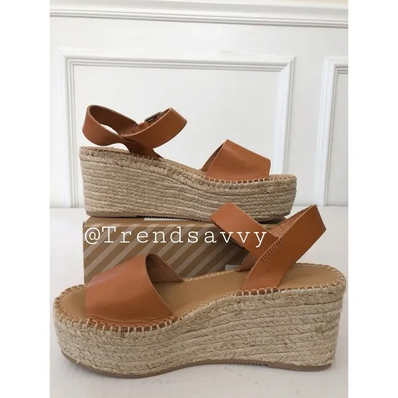 Soludos Leather Platform Sandal Strappy Ankle Buckle Heel Shoes Size 10 NWT