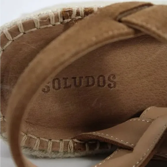 Soludos Platform Wedge Sandals Espadrilles Brown Suede NEW with box - “como”