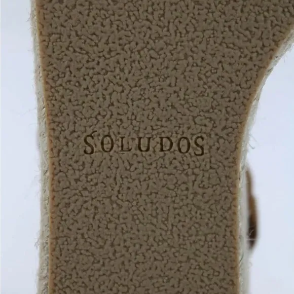 Soludos Platform Wedge Sandals Espadrilles Brown Suede NEW with box - “como”