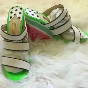 Sophia Webster Watermelon wedges