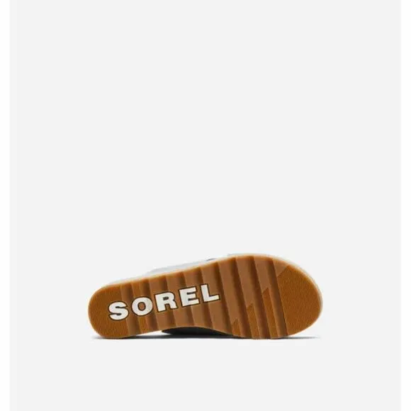 Sorel Blue Cameron Flatform Mule Wedge Sandals Size 8.5