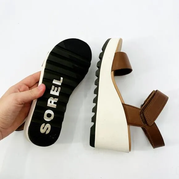 Sorel Brown Wedge Sandals