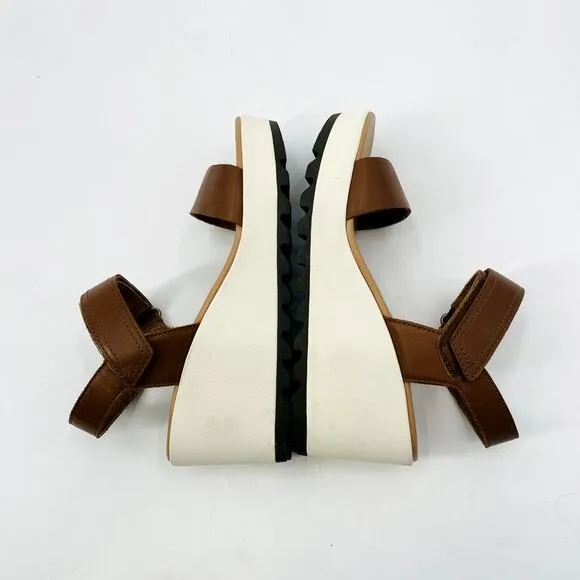 Sorel Brown Wedge Sandals