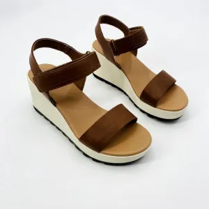 Sorel Brown Wedge Sandals