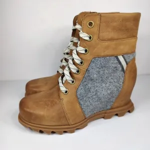 Sorel Joan of Arctic Wedge III Lexie Nubuck Combat Lace-up Boots Womens Shoes 11