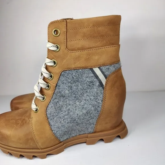 Sorel Joan of Arctic Wedge III Lexie Nubuck Combat Lace-up Boots Womens Shoes 11