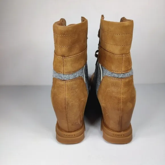 Sorel Joan of Arctic Wedge III Lexie Nubuck Combat Lace-up Boots Womens Shoes 11