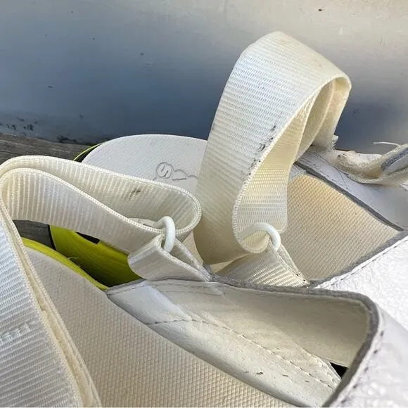 Sorel KINETIC IMPACT II SLING LOW SANDALS white neon highlighter yellow 9.5