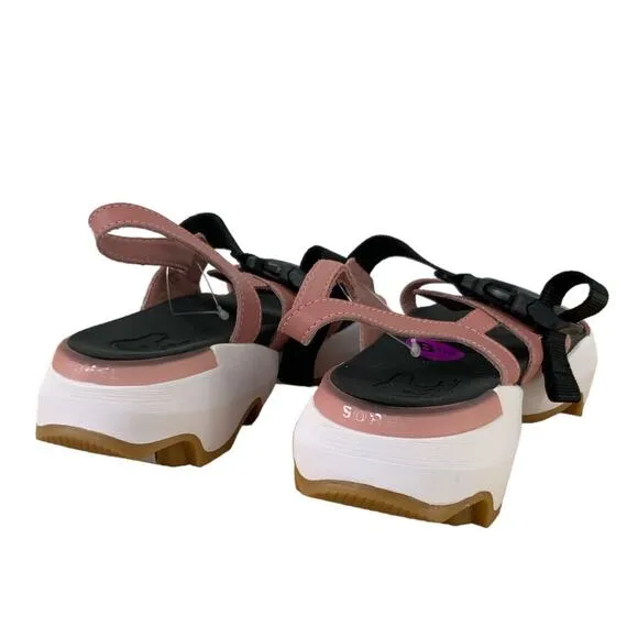 Sorel Kinetic Impact Slingback Blush Pink Women's Wedge Sandals Size 8.5 NEW