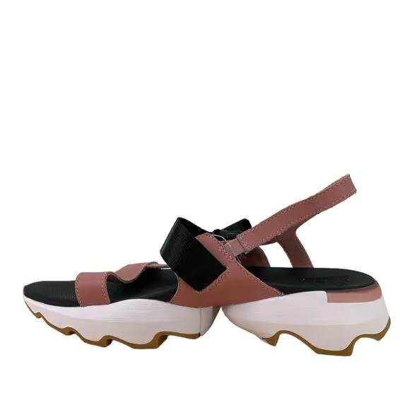 Sorel Kinetic Impact Slingback Blush Pink Women's Wedge Sandals Size 8.5 NEW