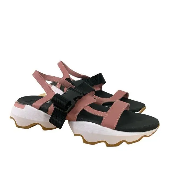 Sorel Kinetic Impact Slingback Blush Pink Women's Wedge Sandals Size 8.5 NEW