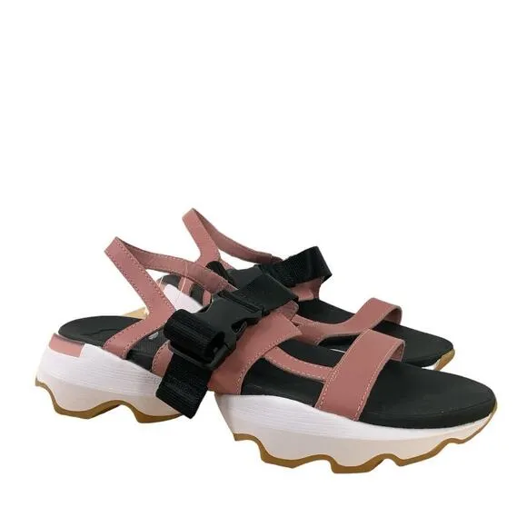 Sorel Kinetic Impact Slingback Blush Pink Women's Wedge Sandals Size 9.5 NEW