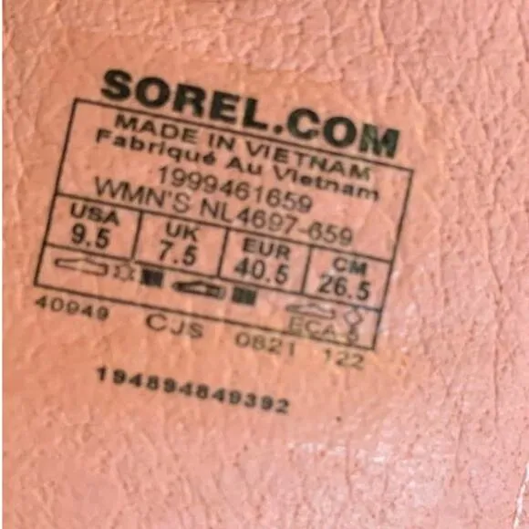 Sorel Kinetic Impact Slingback Blush Pink Women's Wedge Sandals Size 9.5 NEW