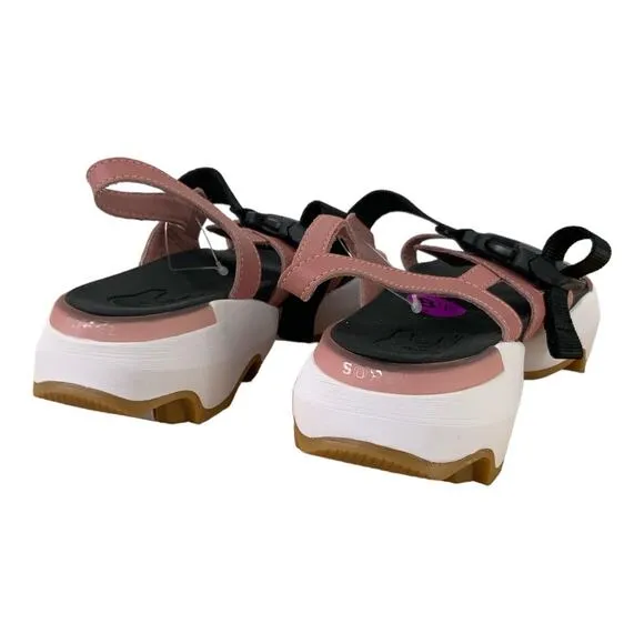 Sorel Kinetic Impact Slingback Blush Pink Women's Wedge Sandals Size 9.5 NEW