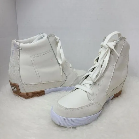 Sorel Out N About Sea Salt Gum 2 Women's Wedge Lace Up Bootie Shoes Size 10