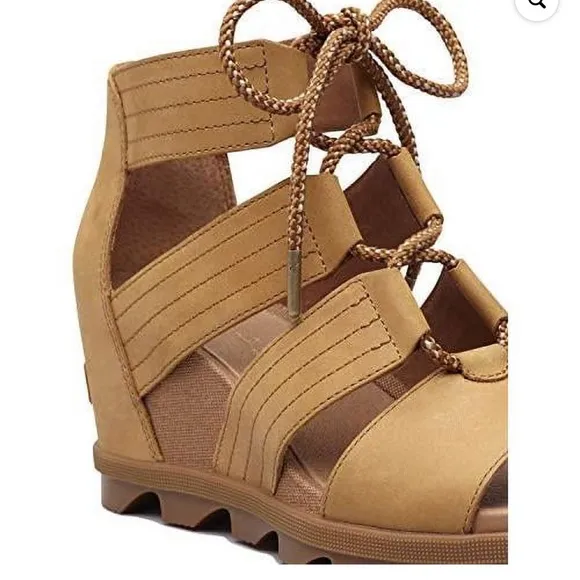 SOREL Women's Joanie II Lace Wedge Sandals Size 8.5