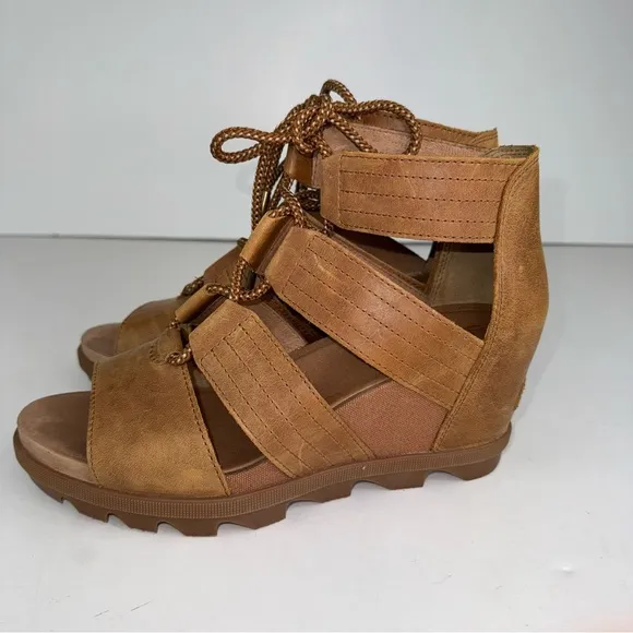 SOREL Women's Joanie II Lace Wedge Sandals Size 8.5