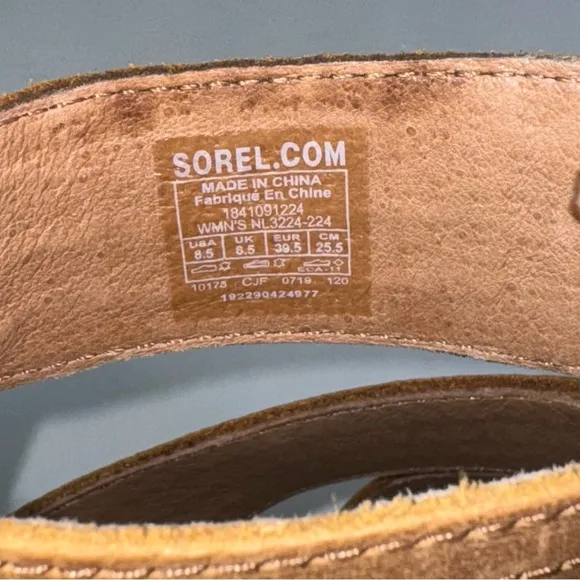 SOREL Women's Joanie II Lace Wedge Sandals Size 8.5