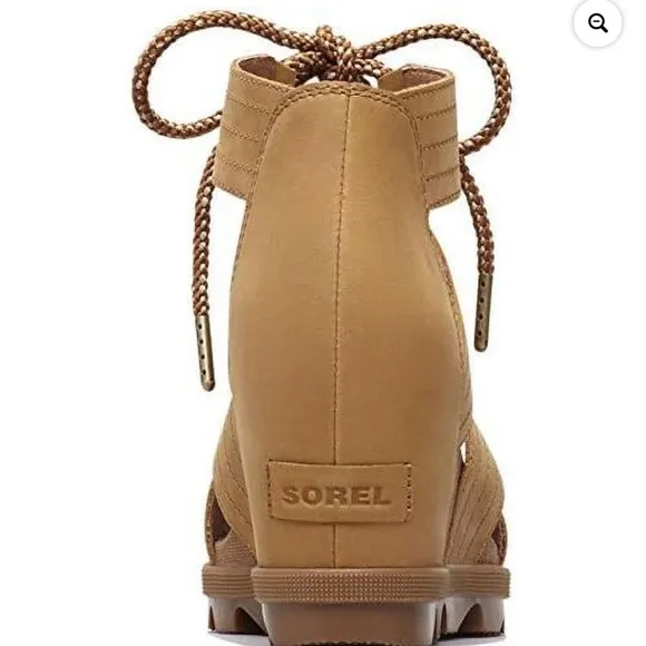SOREL Women's Joanie II Lace Wedge Sandals Size 8.5