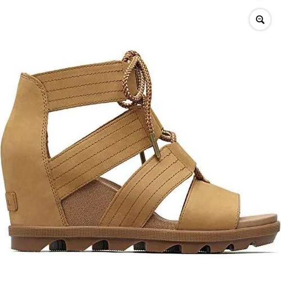 SOREL Women's Joanie II Lace Wedge Sandals Size 8.5