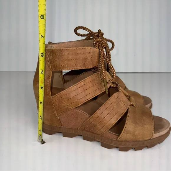 SOREL Women's Joanie II Lace Wedge Sandals Size 8.5