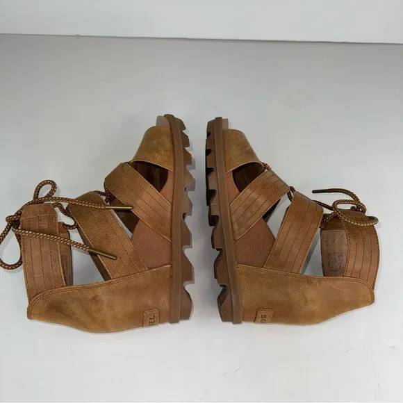 SOREL Women's Joanie II Lace Wedge Sandals Size 8.5