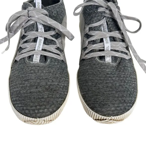 SOREL Women's Out N About Plus Sneaker Shoes Gray NL3254-081 Leather Lace Up