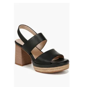 Soul Naturalizer Holly Slingback Sandals Black Faux Leather Women’s Size 9.5