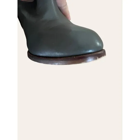 Splendid Gray Suede Leather Tall Block Heel Boots Size 9