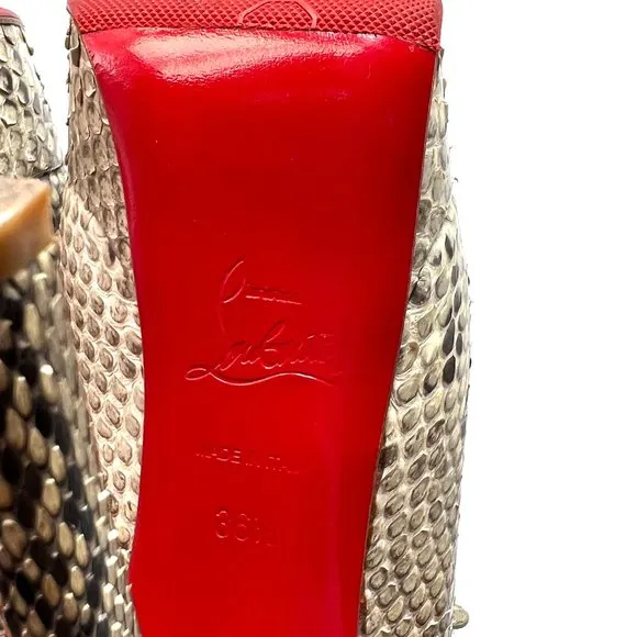 🌷❤️‍🔥SPRING SALE 🔥 FINAL PRICE🌷Christian Louboutin Bana 140 Python Heel 36.5