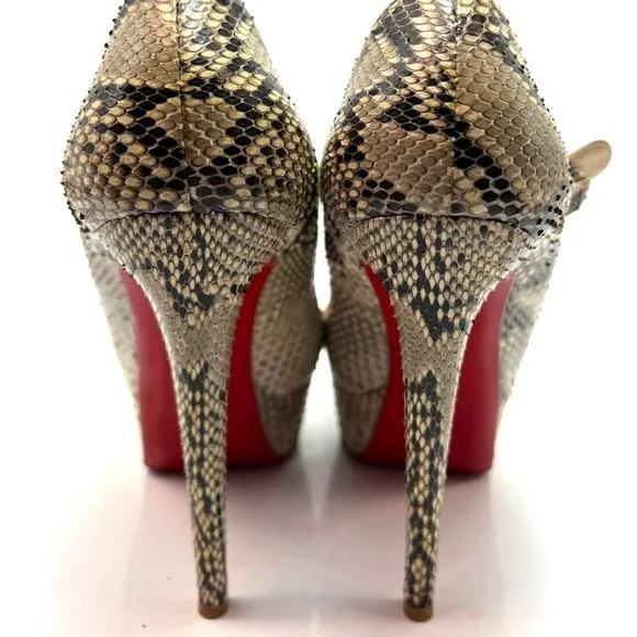 🌷❤️‍🔥SPRING SALE 🔥 FINAL PRICE🌷Christian Louboutin Bana 140 Python Heel 36.5
