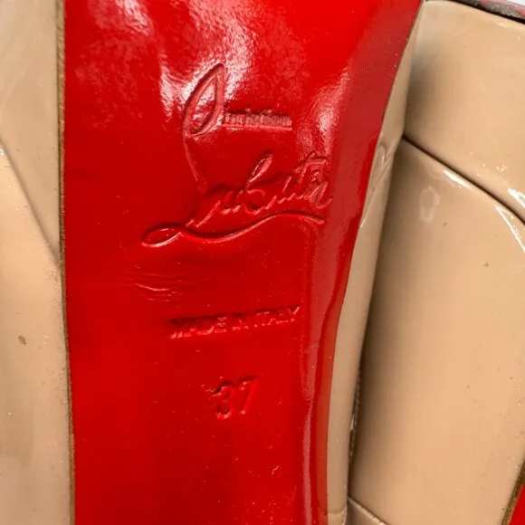🌷❤️‍🔥SPRING SALE 🔥 FINAL PRICE🌷Christian Louboutin Bianca 140 Nude Pumps 37