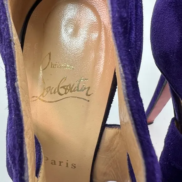 🌷❤️‍🔥SPRING SALE 🔥 FINAL PRICE🌷💥Christian Louboutin Purple Suede Booties 37