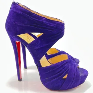 🌷❤️‍🔥SPRING SALE 🔥 FINAL PRICE🌷💥Christian Louboutin Purple Suede Booties 37