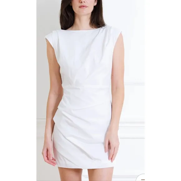 St. Agni Bateau Tuck Mini Dress - White (Size XS) gently used.