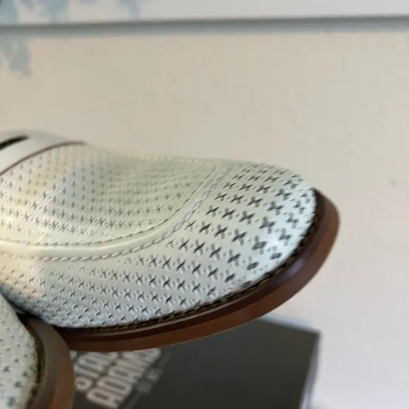 STACY ADAMS Belvin Mens White Loafers Size 10 1/2